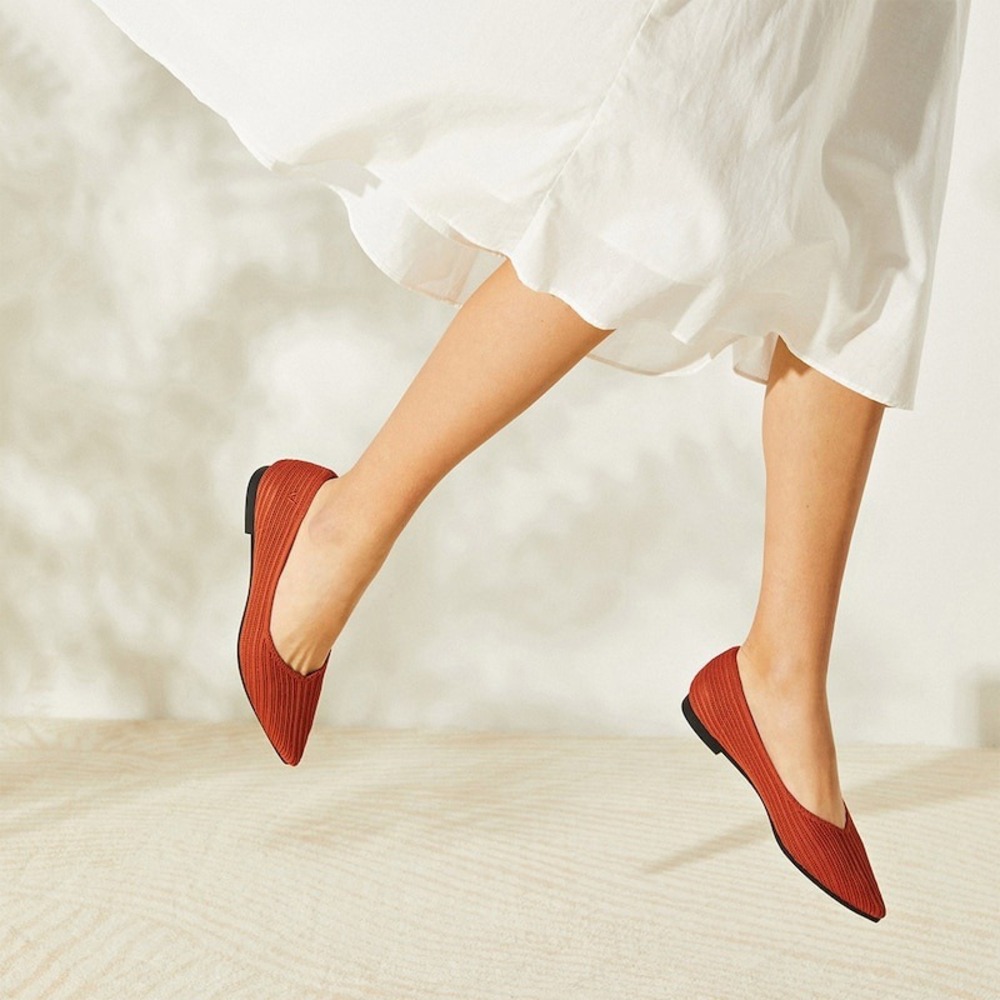 Vivaia Pointed-Toe Stripe Flats Women's Shoes, Comfort Slip-ons,‎ EU/41 US/9.5